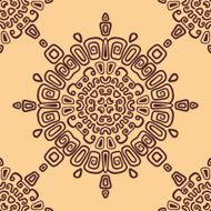 Seamless ethnic pattern of circular