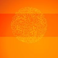 Flower round ornamental background
