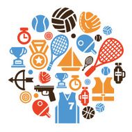 Sport Icons in Circle Shape