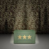 Army background with wooden box N2