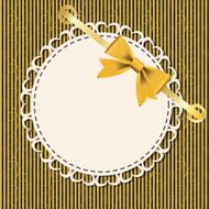 Vintage gold frame on floral background Vector illustration N3