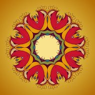 Ornamental round lace pattern is like mandala N57