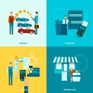 Salesman Icons Set N2