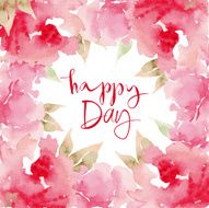 Watercolor greeting card flowers N207