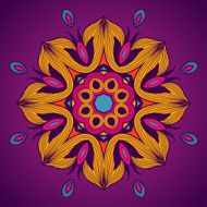 Ornamental round lace pattern is like mandala N58