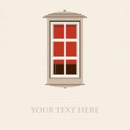 Place card with window on the wall