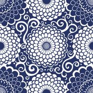 Contrasting seamless pattern with large flowers N5