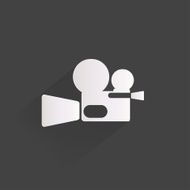 Videocamera web icon flat design N9