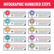 Infographic numbered steps vector concept