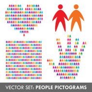 set of people icon backgrounds N2