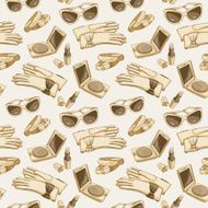 Seamless women fashion accessories wallpaper N3