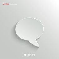 Speech icon - vector web background