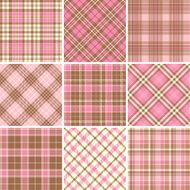 Set of seamless tartan patterns N13