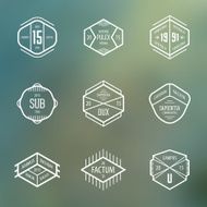 Trendy Vintage Hipster Labels for retro style design