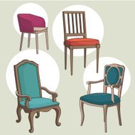 Vector Set of Armchairs N2