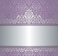 Shiny Pink &amp; silver renaissance pattern vintage invitaton background