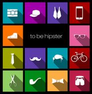 colorful icons hipster