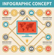 Infographic Concept - Vector Scheme with Icons N4