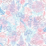 Morning colors floral seamless pattern background