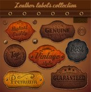Leather labels collection