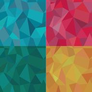 Seamless Polygonal Pattern Set Background N2