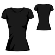 black blank T-shirt
