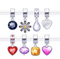 Assorted metal charm pendants for necklace or bracelet