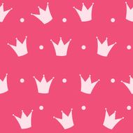 Princess Crown Seamless Pattern Background Vector Illustration N4