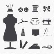 Sewing equipment icons N5