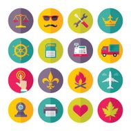 Icons Vector Set in Flat Design Style - 04