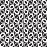 Abstract Seamless Leaf Pattern Texture Background in Black and White