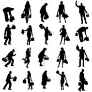 Vector silhouette of a people N97