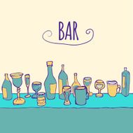 bottles and glasses N5