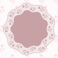 Vintage lace background ornamental flowers Vector card