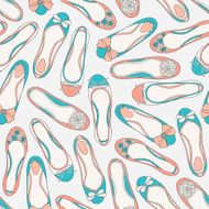 Flat shoes seamless pattern N4