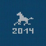Illustration with symbol of New Year horse