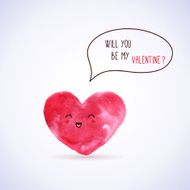 Watercolor heart for Valentine&#039;s day design