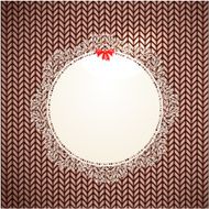 Knitted lace frame on canvas