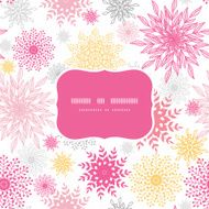 Abstract floral vignettes frame seamless pattern background