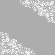 white lace on gray background N2