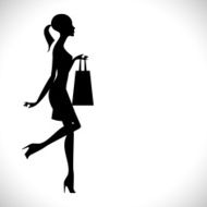 fashion shopping girl silhouette