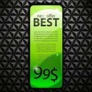 Vector glossy green best offer banner