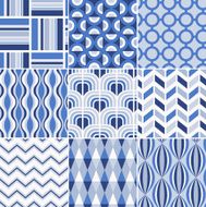 seamless retro blue pattern