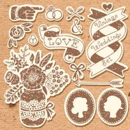 Wedding set of vintage design elements N5