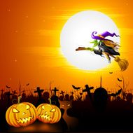 Witch in Halloween Night
