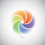 Modern colorful geometrical circle N2