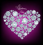 Diamonds in shape of heart