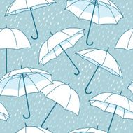Vector Seamless Pattern with Umbrellas N6