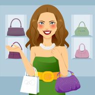 Beautiful Shopaholic Woman