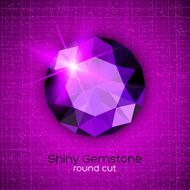 Gemstone round shaped on textured background